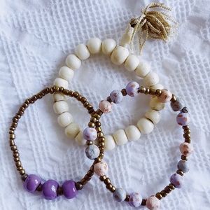 set of 3 handmade bracelets
